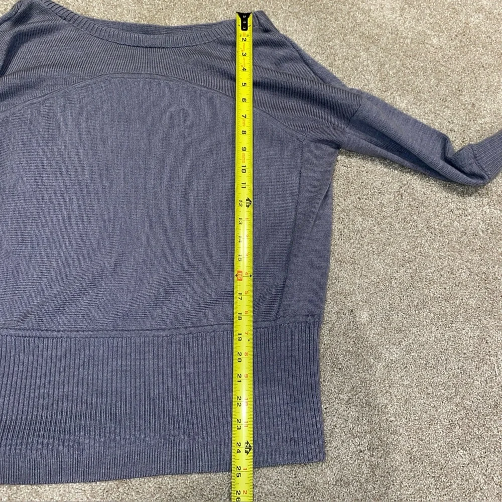Lululemon Sattva SweaterHeathered Arctic Grey Merino Wool‎ MSRP $148